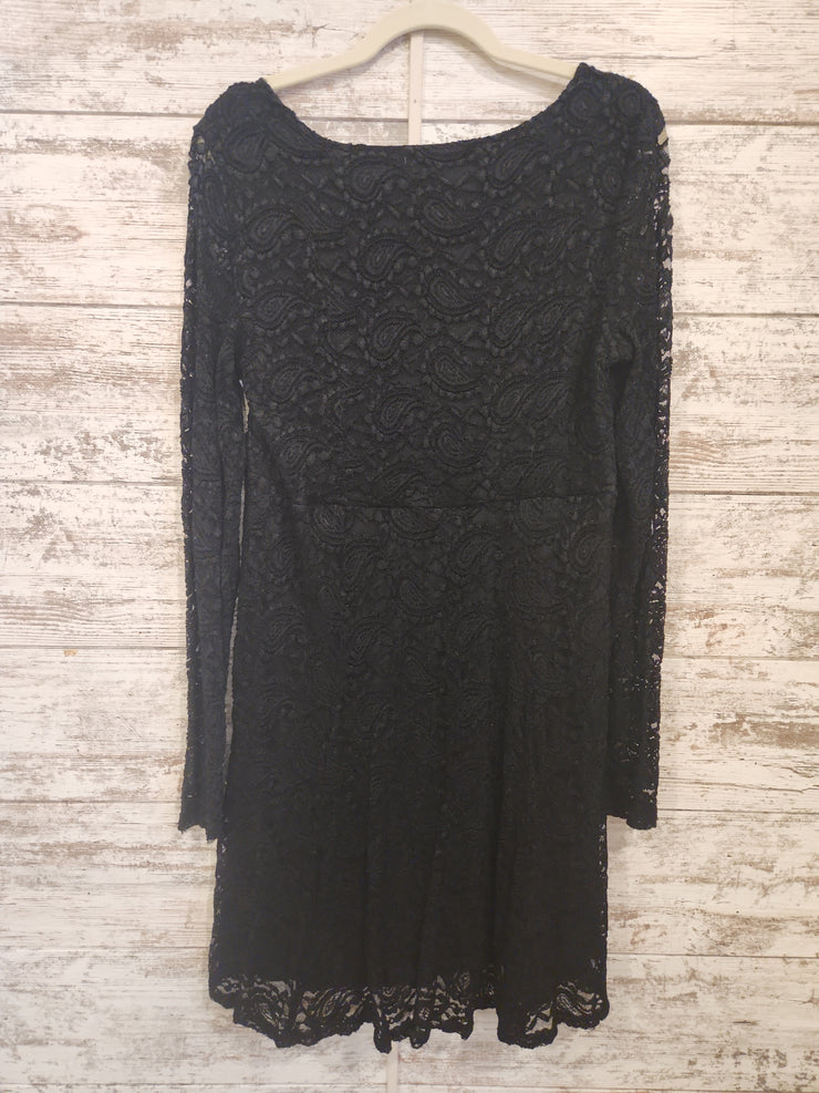 BLACK LACE SHORT DRESS