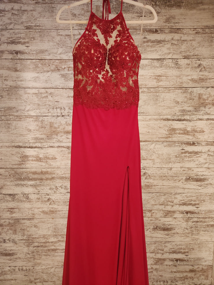 RED LONG EVENING GOWN