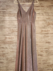 PINK/SPARKLY A LINE GOWN