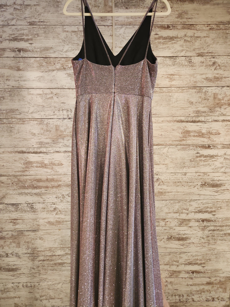 PINK/SPARKLY A LINE GOWN