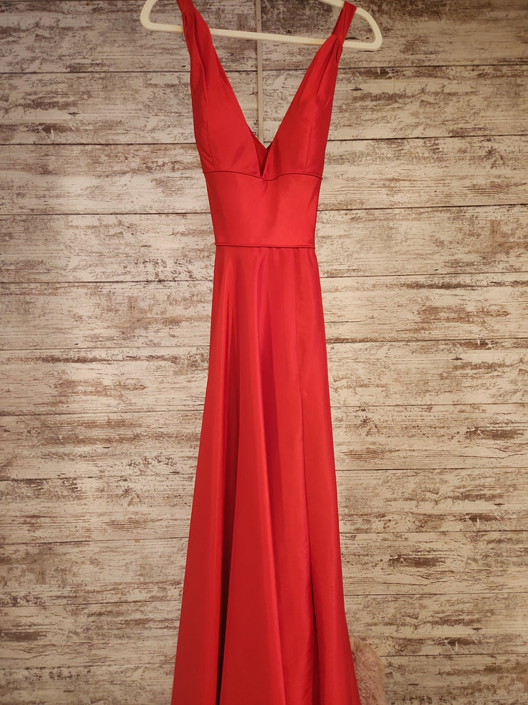 RED A LINE GOWN