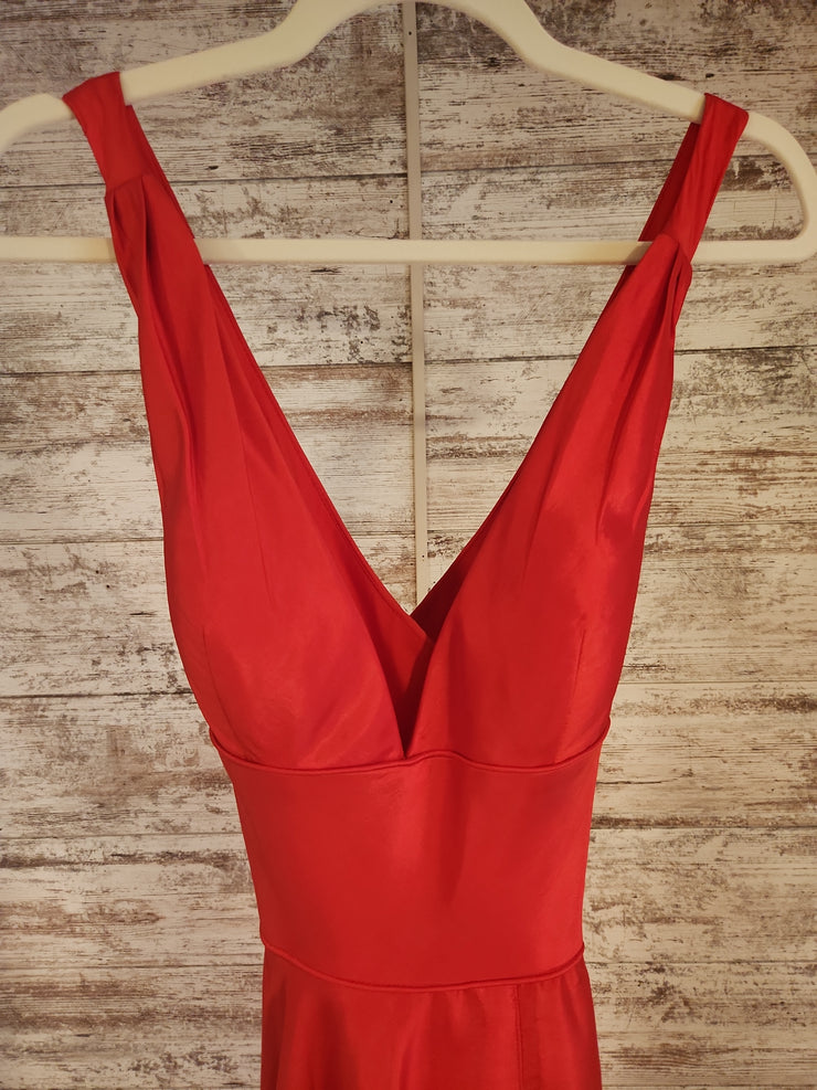 RED A LINE GOWN
