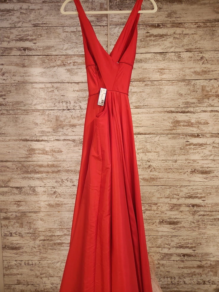 RED A LINE GOWN