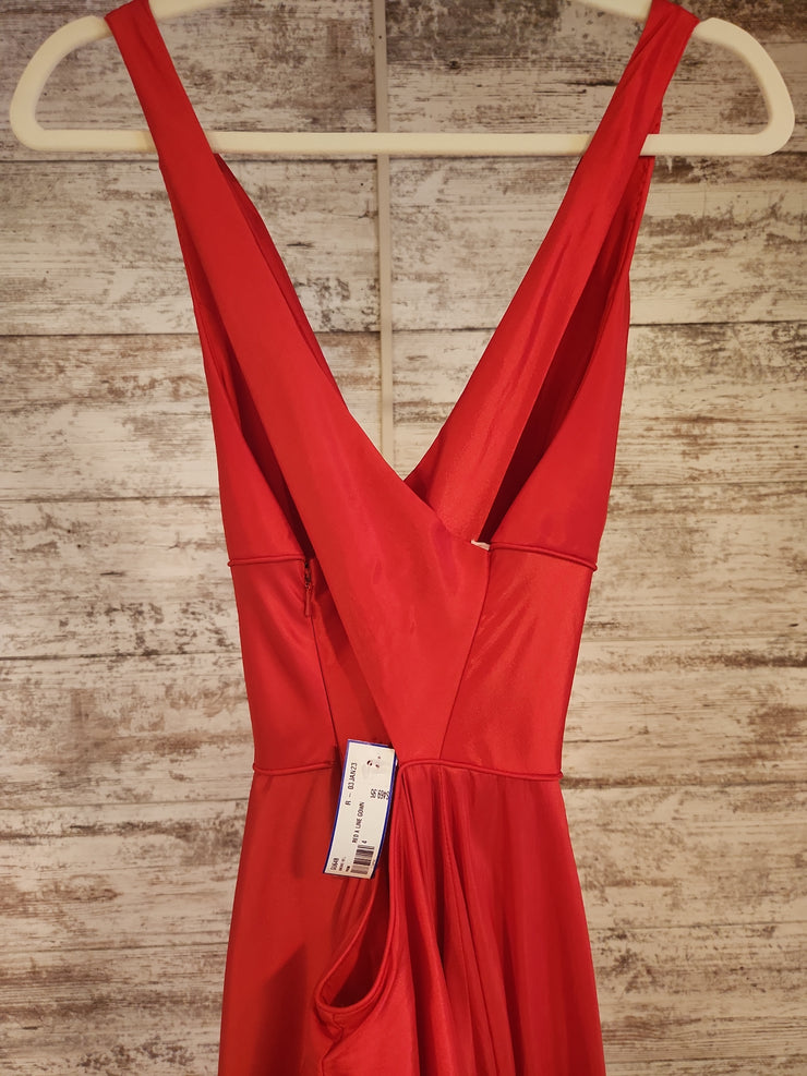 RED A LINE GOWN