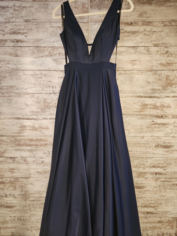 NAVY A LINE GOWN