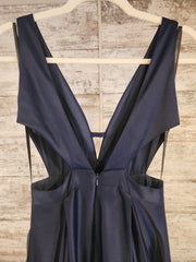 NAVY A LINE GOWN