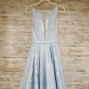 BLUE A LINE GOWN