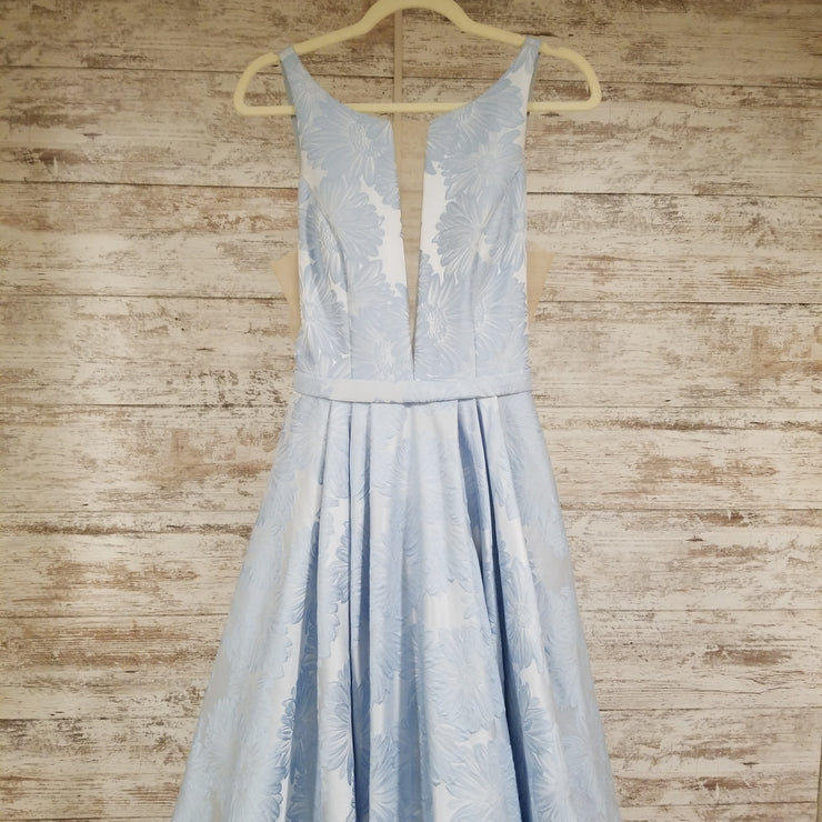 BLUE A LINE GOWN