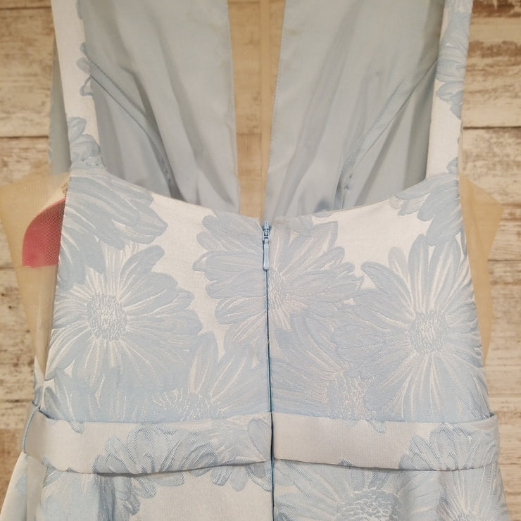 BLUE A LINE GOWN