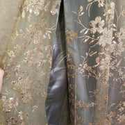 GRAY/GOLD A LINE GOWN