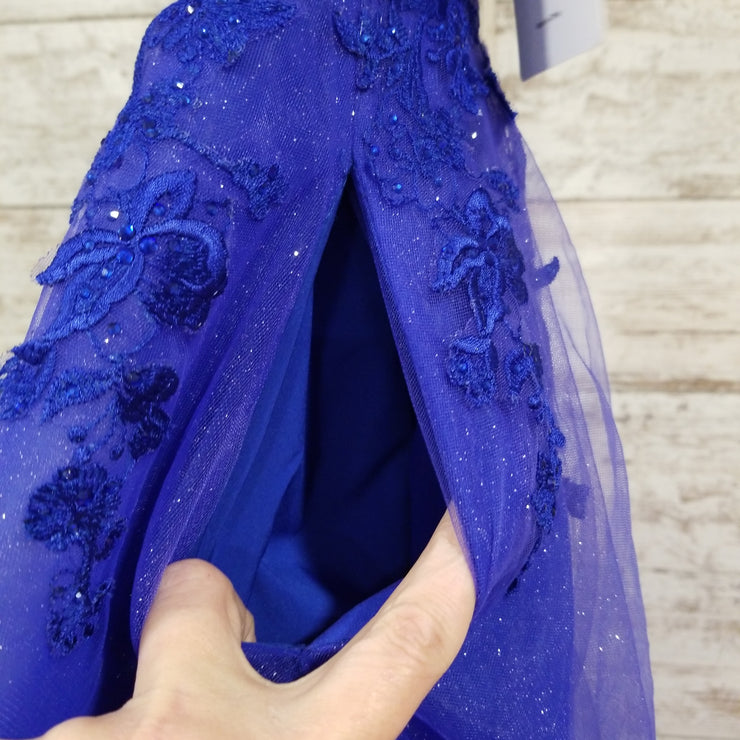ROYAL BLUE A LINE GOWN (NEW)