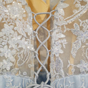 BLUE SPARKLY LONG MERMAID GOWN