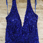 ROYAL BLUE SEQUIN LONG DRESS