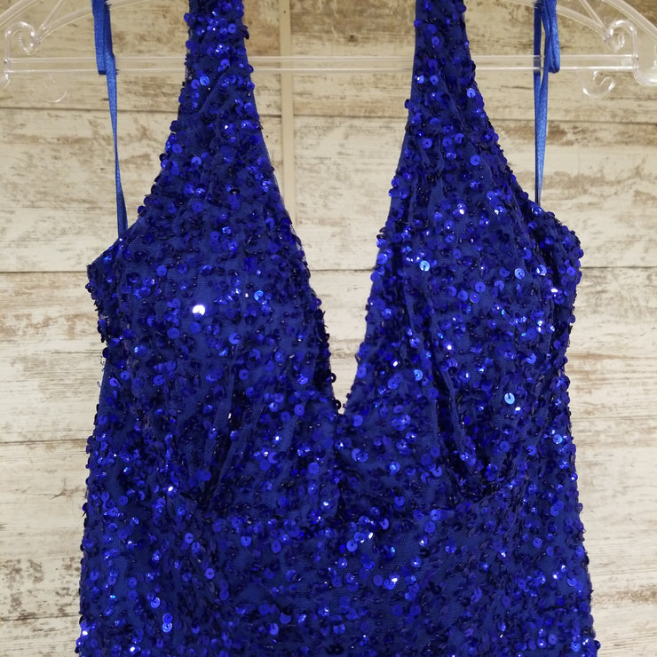 ROYAL BLUE SEQUIN LONG DRESS