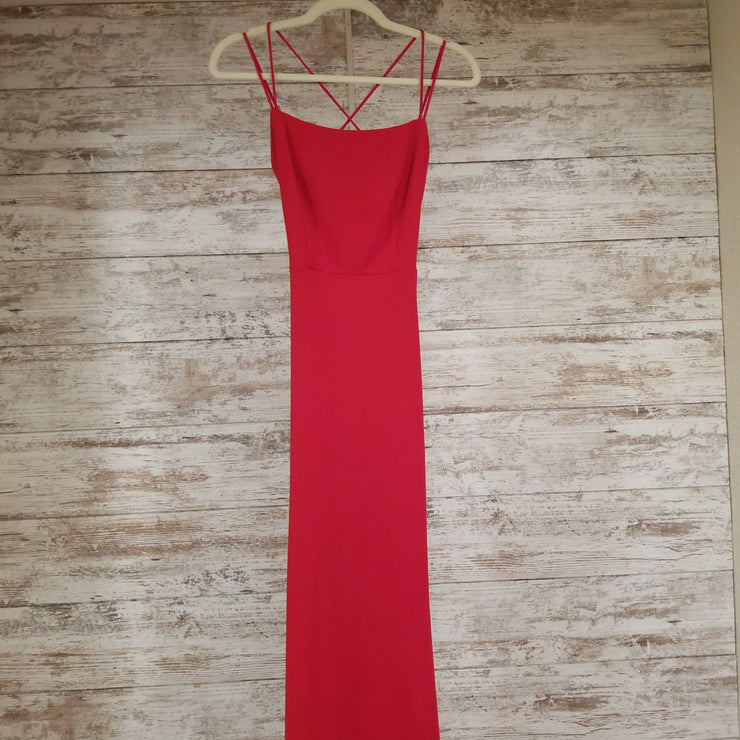 RED LONG EVENING GOWN