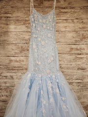 BLUE SPARKLY MERMAID GOWN