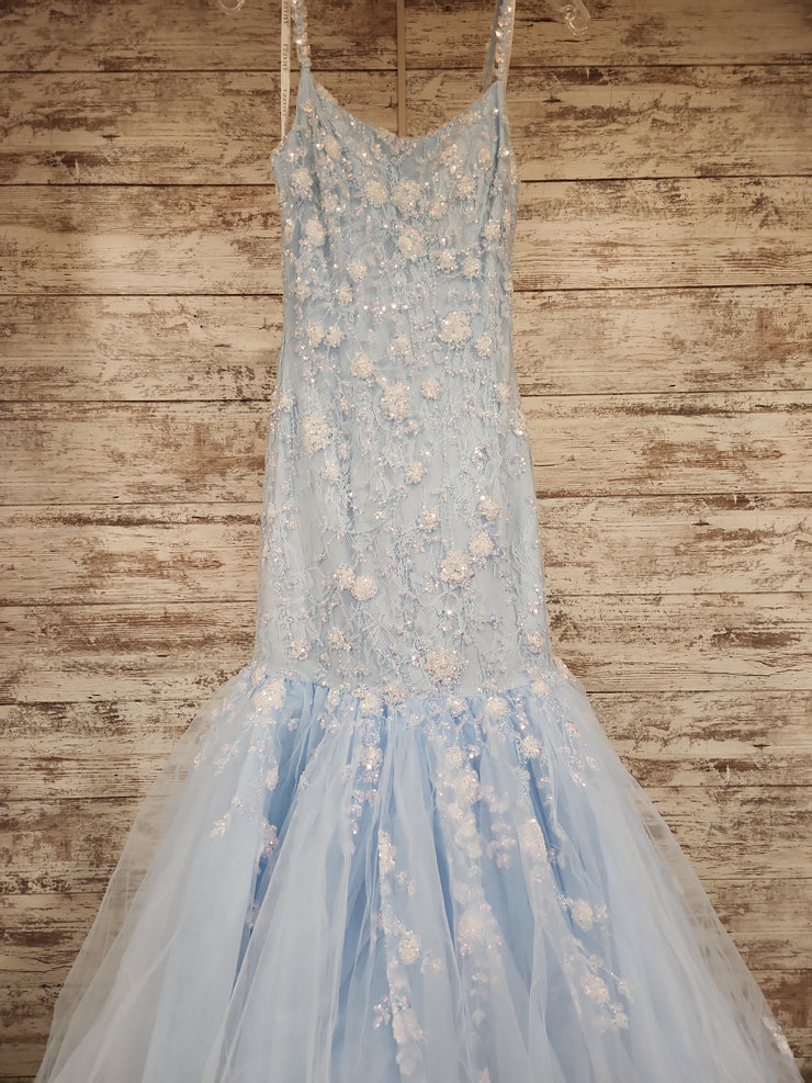 BLUE SPARKLY MERMAID GOWN