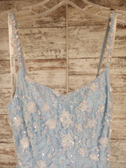 BLUE SPARKLY MERMAID GOWN