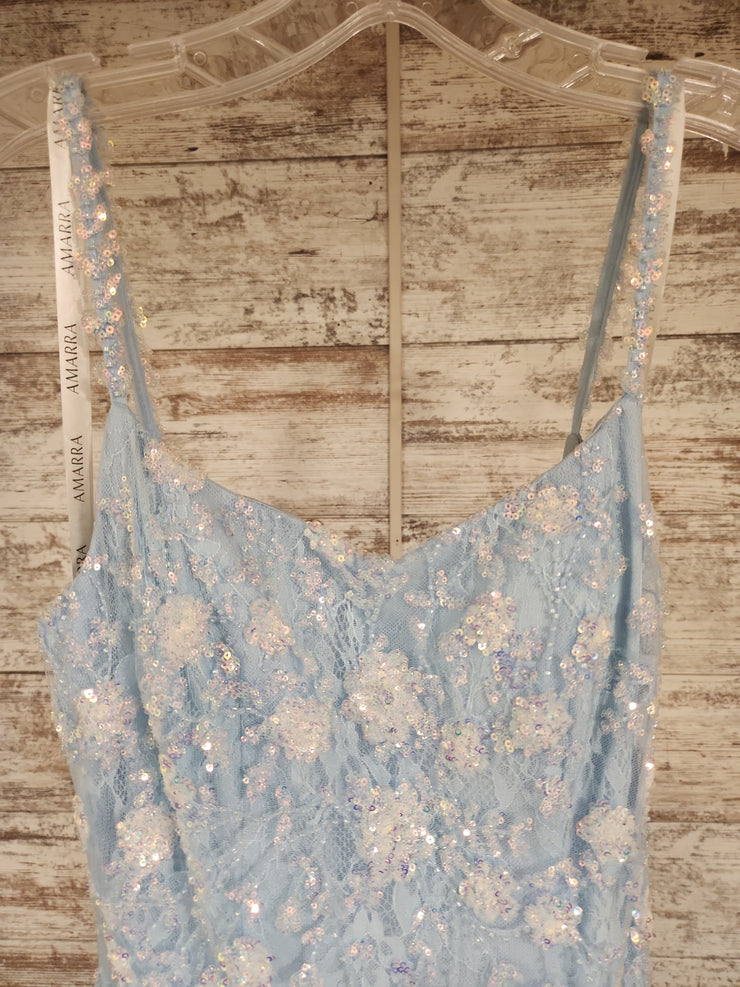 BLUE SPARKLY MERMAID GOWN