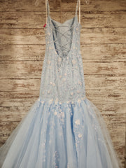 BLUE SPARKLY MERMAID GOWN