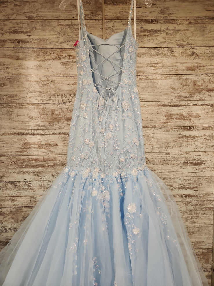 BLUE SPARKLY MERMAID GOWN