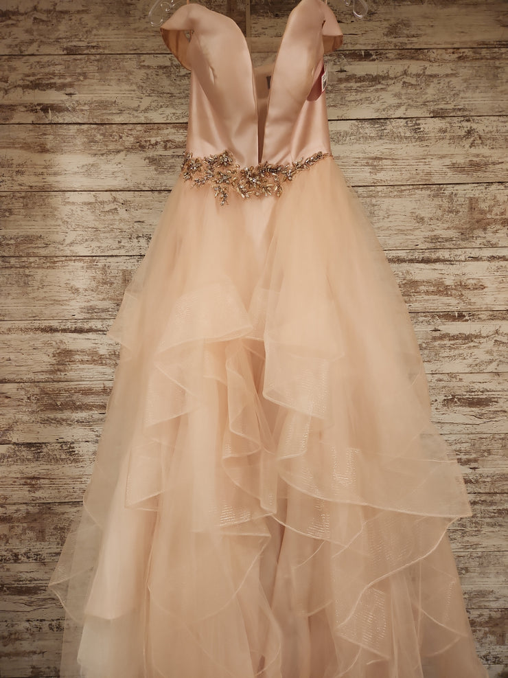PINK RUFFLED PRINCESS GOWN