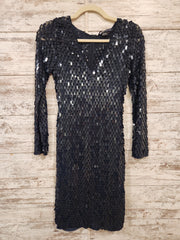 NAVY FULL SEQUIN SHORT DRESS