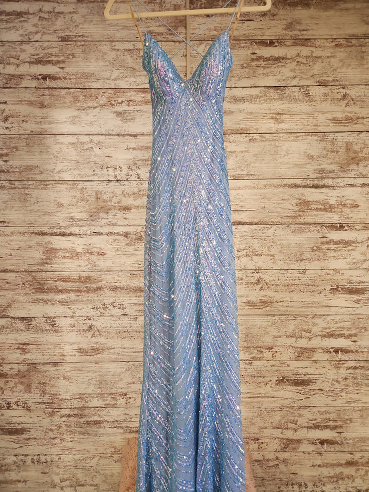 BLUE SPARKLY LONG DRESS