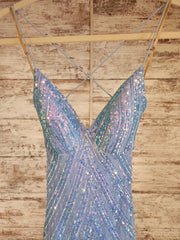 BLUE SPARKLY LONG DRESS