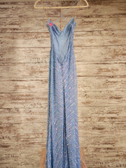 BLUE SPARKLY LONG DRESS