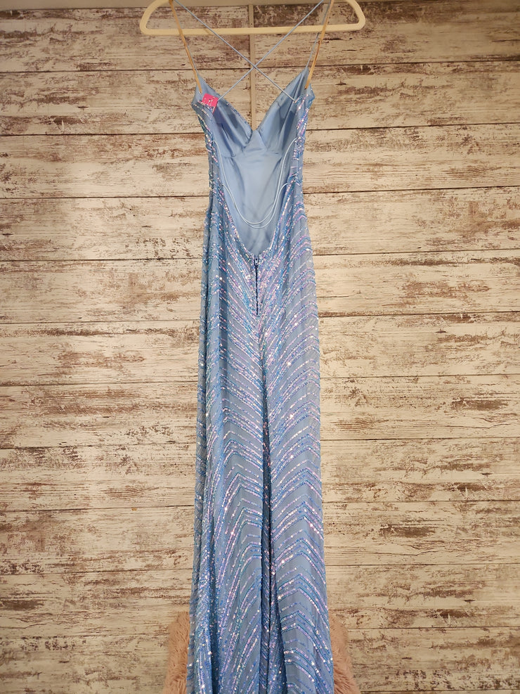 BLUE SPARKLY LONG DRESS