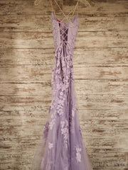 PURPLE/SPARKLY MERMAID GOWN