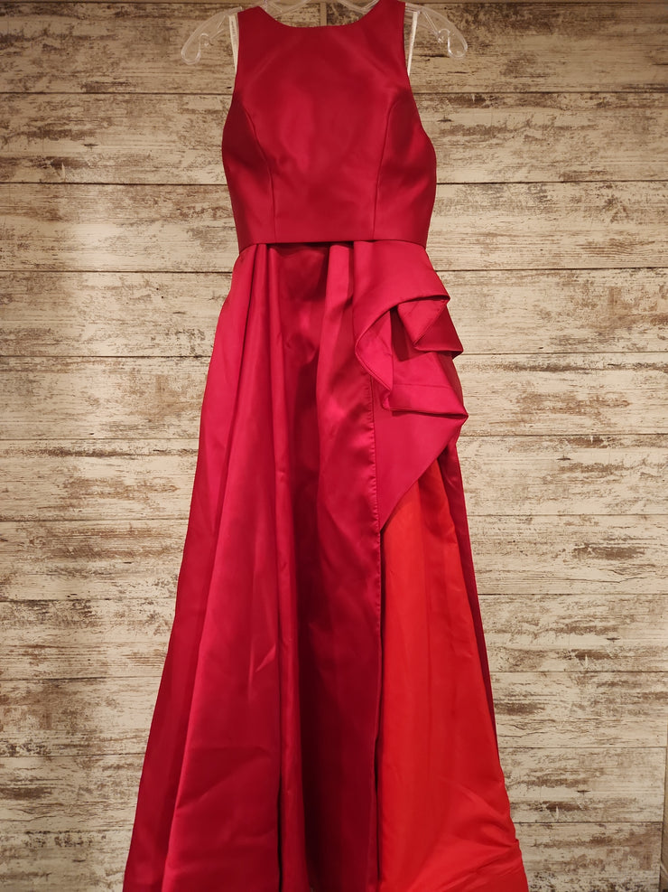 RED 2PC. A LINE GOWN