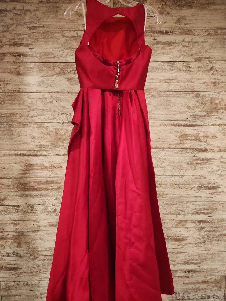 RED 2PC. A LINE GOWN