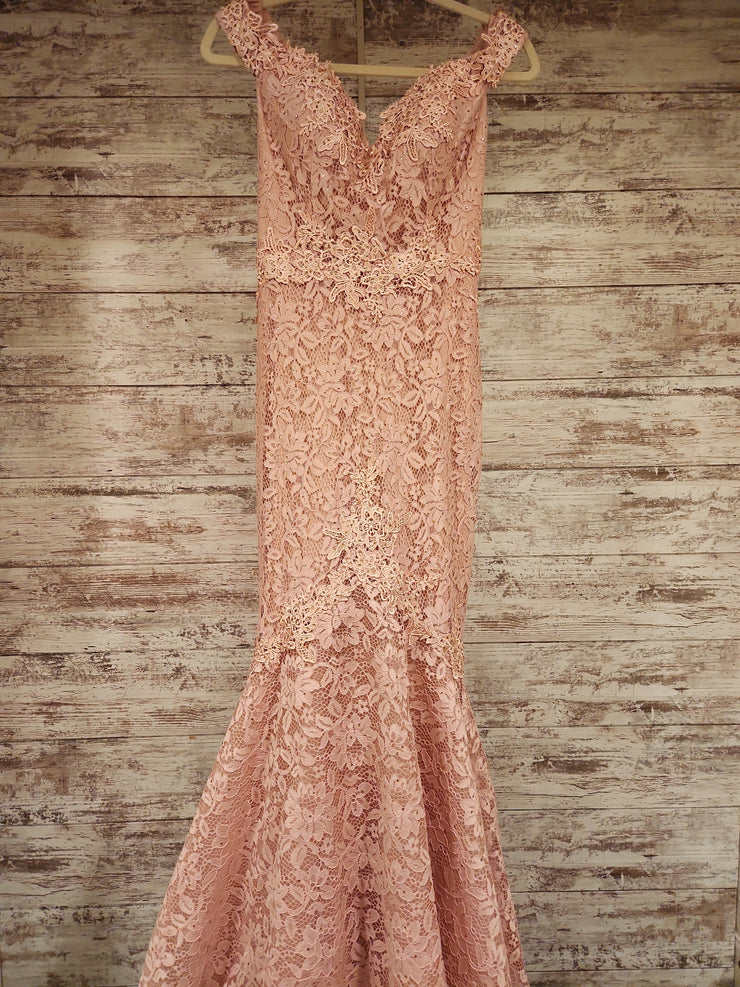 PINK LACE MERMAID GOWN