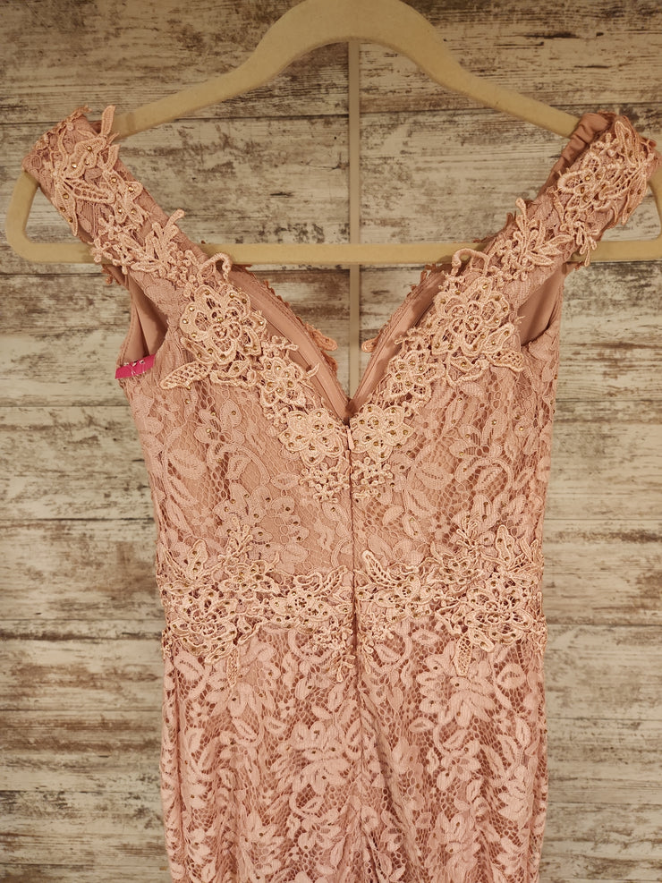 PINK LACE MERMAID GOWN