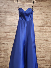 ROYAL BLUE A LINE GOWN