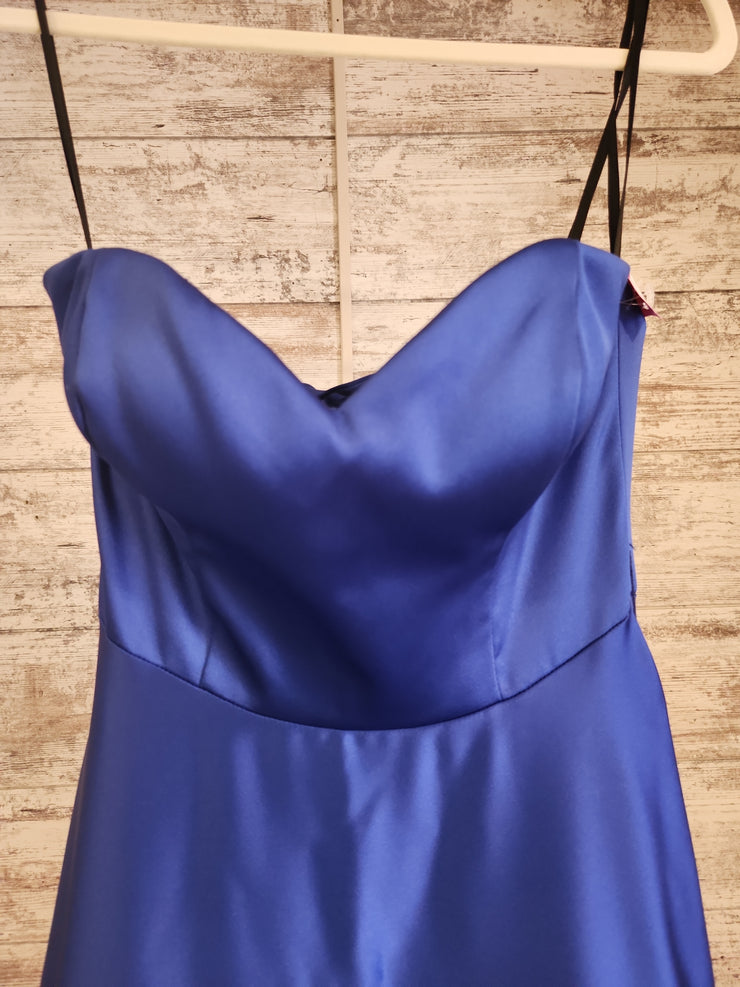 ROYAL BLUE A LINE GOWN