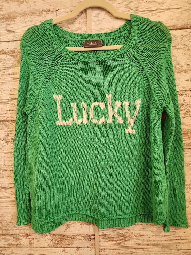 GREEN CROCHET LONG SLEEVE TOP