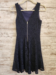 NAVY LACE SHORT DRESS