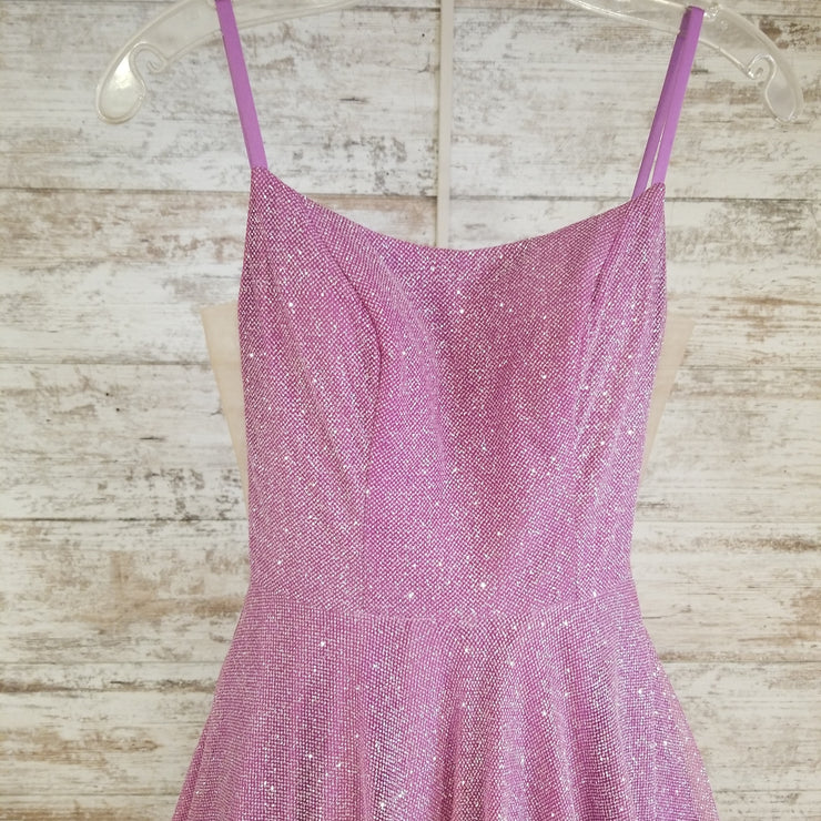 PINK SPARKLY A LINE GOWN