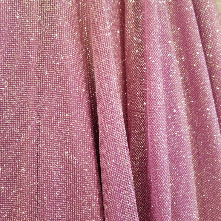 PINK SPARKLY A LINE GOWN