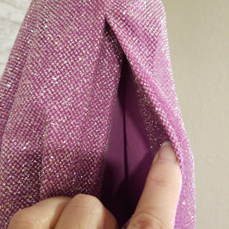 PINK SPARKLY A LINE GOWN