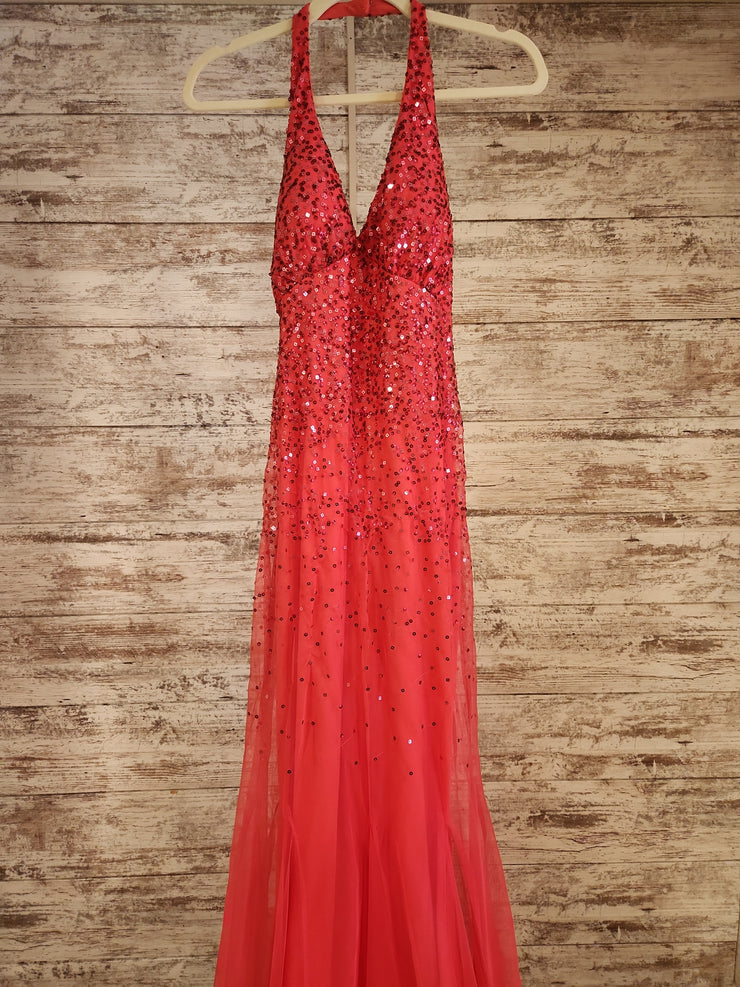 CORAL SEQUIN LONG DRESS