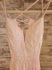 PINK SEQUIN LONG DRESS