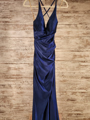 NAVY LONG EVENING GOWN
