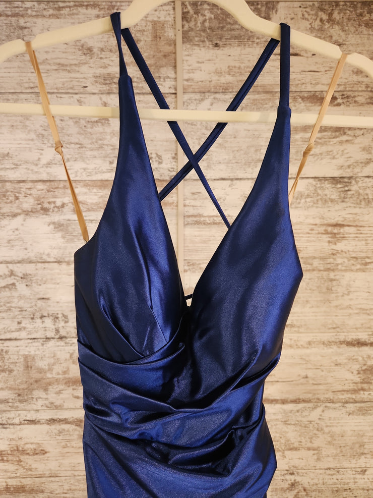 NAVY LONG EVENING GOWN