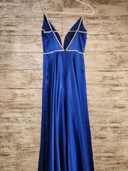 ROYAL BLUE A LINE GOWN