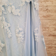 BLUE/FLORAL LONG GOWN $650