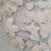 BLUE/FLORAL LONG GOWN $650